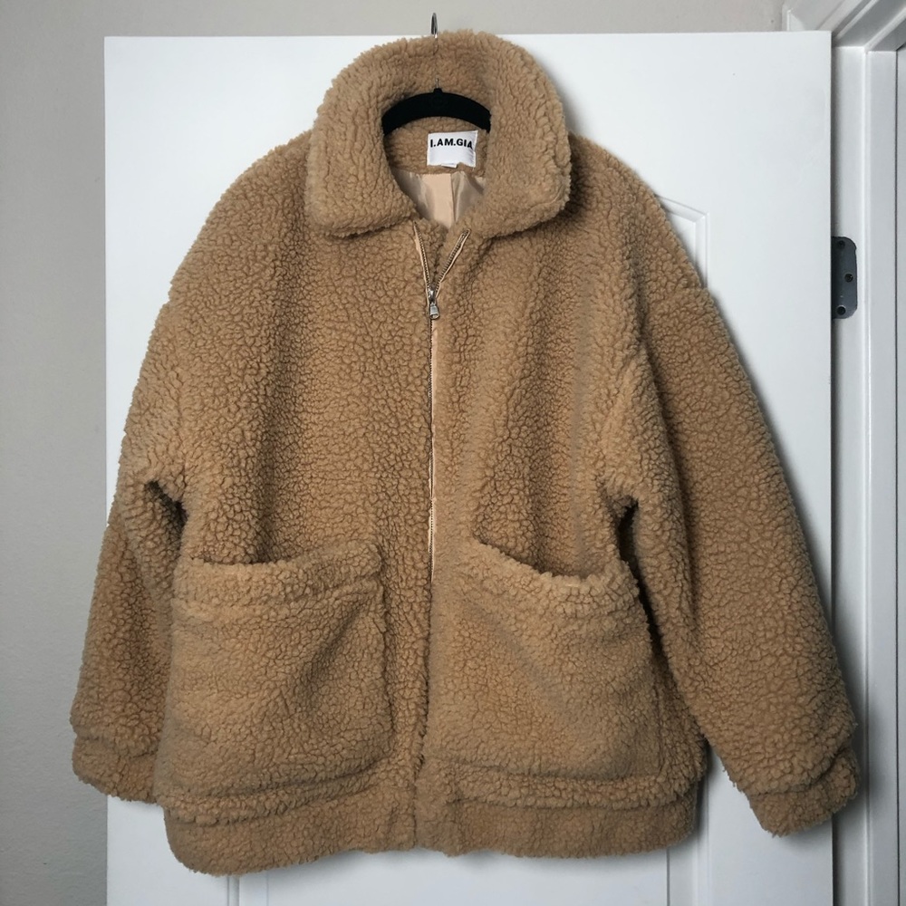 I.AM.GIA Camel Pixie Teddy Coat - Picture 7 of 8